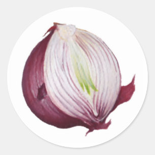 Onion Garden Label Runt Klistermärke