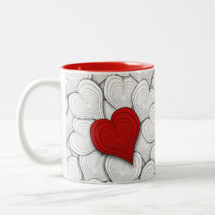 Onion Hearts Mönster Två-Tonad Mugg