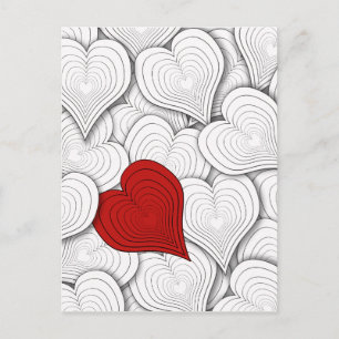 Onion Hearts Valentine Illustration Helg Vykort