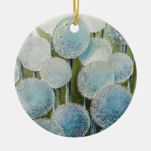 Onion Millions Watercolor Art Julgransprydnad Keramik (Framsidan)