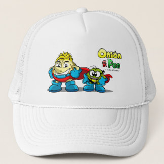 Onion & Pea characters hat. Keps