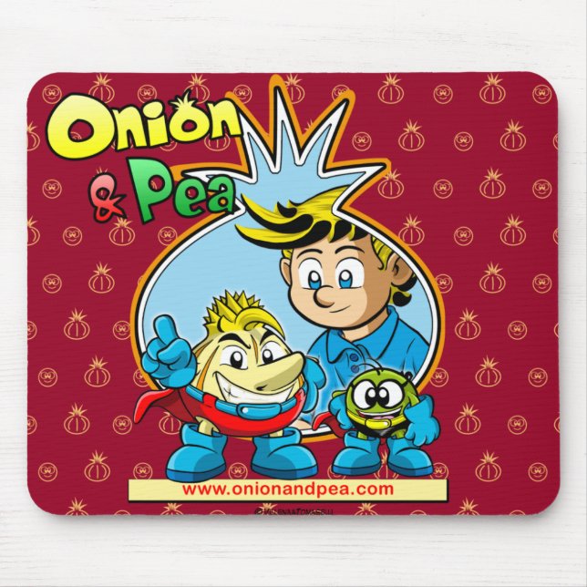 Onion & Pea mousepad. Musmatta (Framsidan)