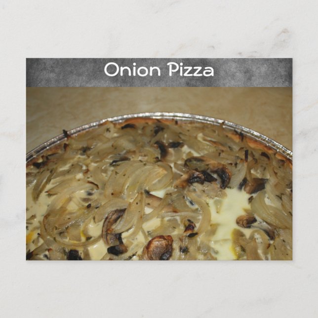 Onion Pizza Recipe Vykort (Framsida)