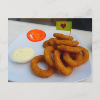 Onion Ringar med Mayonnaise och Tomato Vykort