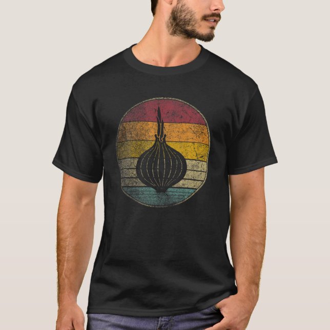 Onion Vegetable Cook Chef Farm Farmer Garden Food T Shirt (Framsida)