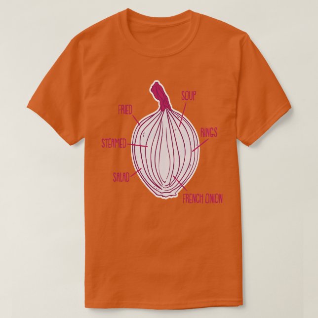 Onion Vegetables T Shirt (Design framsida)