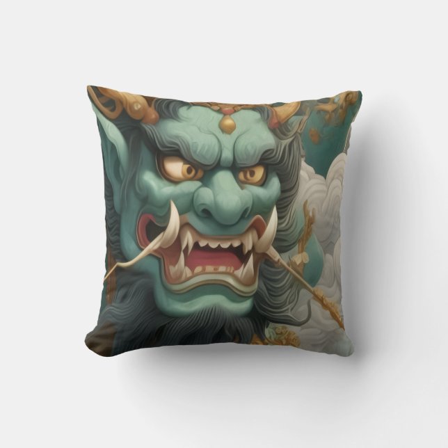 Oni's Wrath Throw Pillow Kudde (Framsida)
