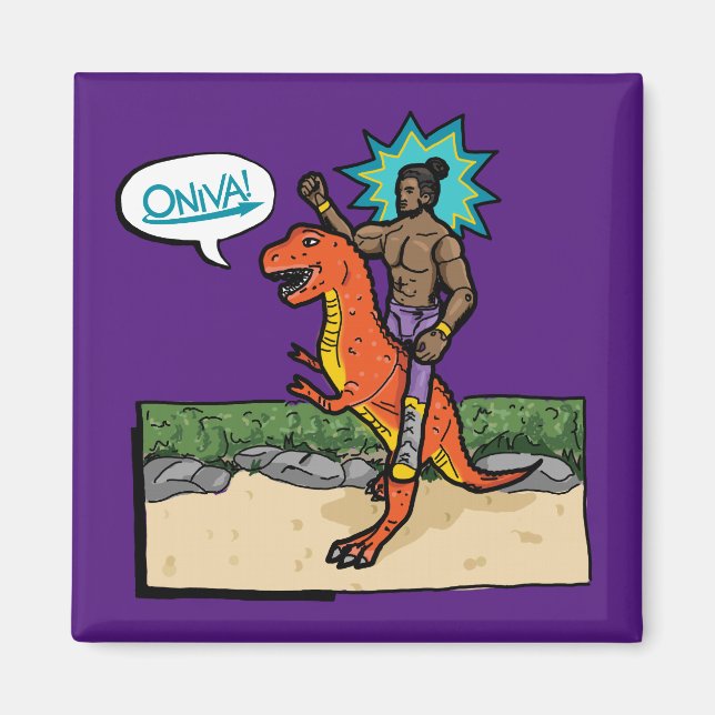 ONIVA! Dino Lutteur Magnet (Framsidan)