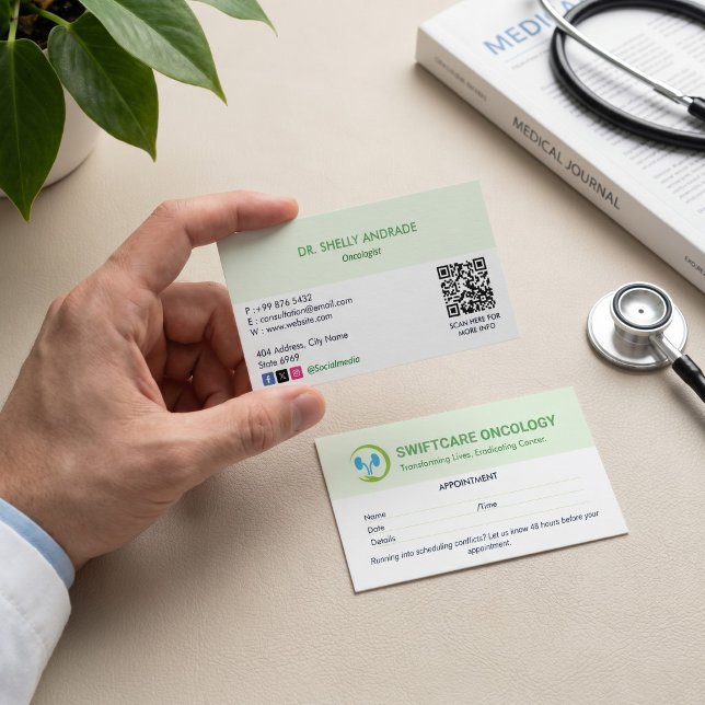 Onkologi Klinisk Verksamhet | Enkel Utnämning Visitkort (Skapare uppladdad)