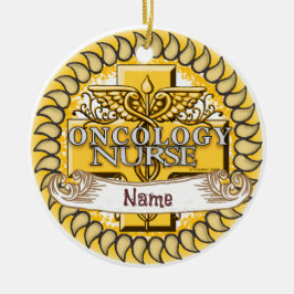 Onkologisjuksköterska Caduceus Julgransprydnad Keramik