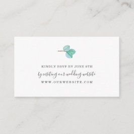 Online av Eucalyptus greenery monogram bröllop OSA Tilläggskort