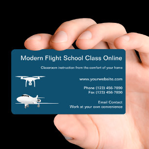 Online av flygplansklasser och pilotpilotklasser visitkort
