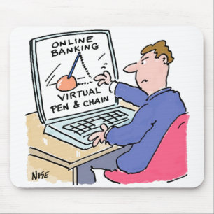 Online Banking Humor finansbank Tecknad Musmatta