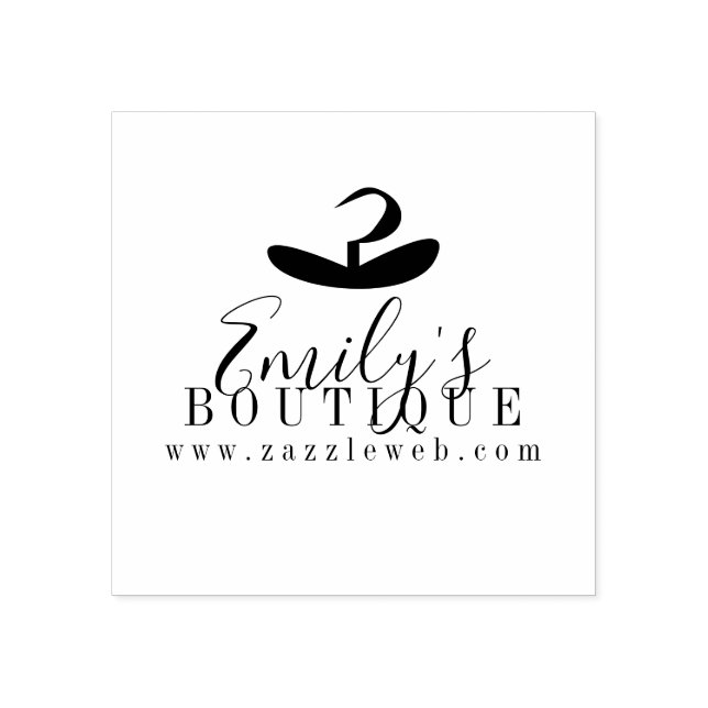 Online Boutique Hanger Klädlogo  Stämpel (Tryck)