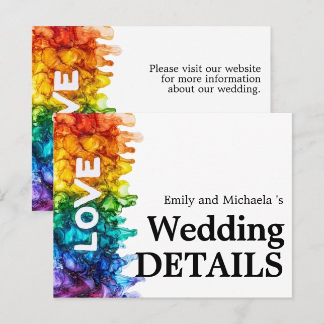 🌈 Online Bröllop innehåller HBT-uppgifter som har Tilläggskort (Fram/baksida)