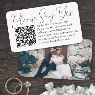 Online Bröllop OSA QR-kod och foto Säg ja Tilläggskort