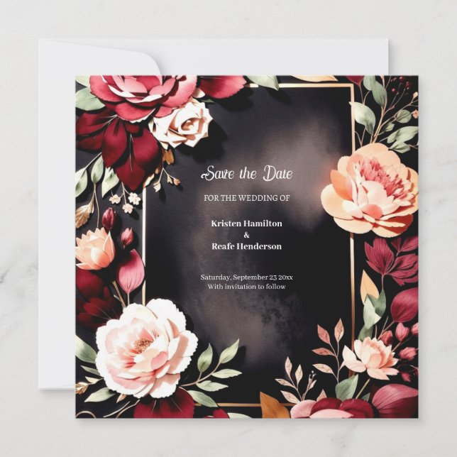 Online Burgundy Trend Spara Datumet (Framsida)