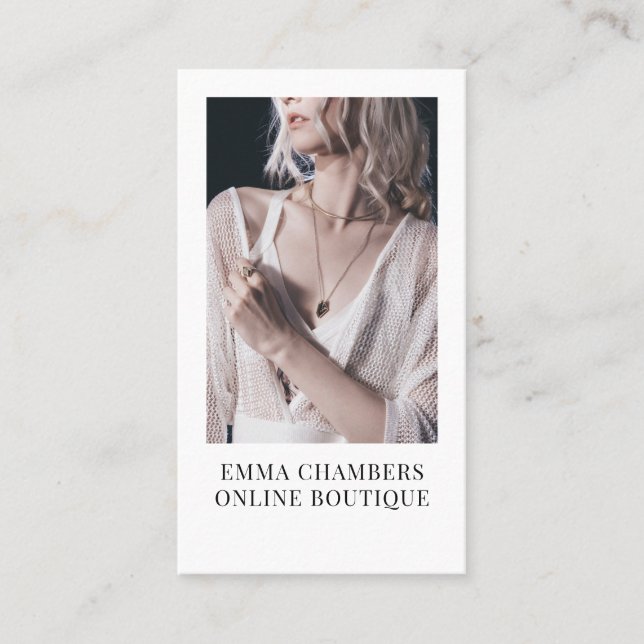 Online Clothing Boutique Visitkort (Framsida)