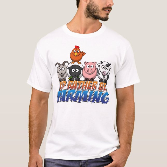 Online Farm Games, jag skulle hellre vara jordbruk Tröja (Framsida)