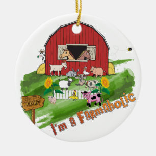 Online Farming Farmaholornament Julgransprydnad Keramik
