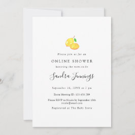 Online för Lemon Themon Virtuell Baby Shower Elega Inbjudningar
