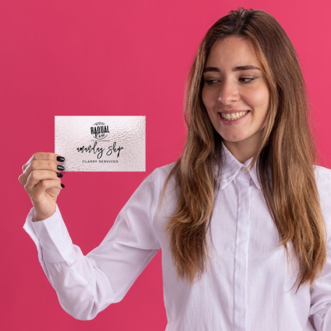 Online för QR-Logotyp - Handla Ljus rosa Visitkort (Skapare uppladdad)