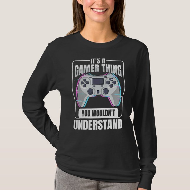 Online Gamer-offert för ett styrenhetsnummer T Shirt (Framsida)