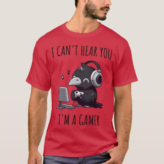 Online Gaming Kråka familj rolig T Shirt