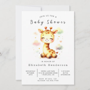 Online Giraffe Baby Shower Inbjudningar