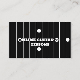 Online gitarrlektioner Internet Musiklärare Visitkort