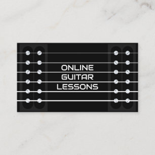 Online gitarrlektioner lärare musik instruktör visitkort