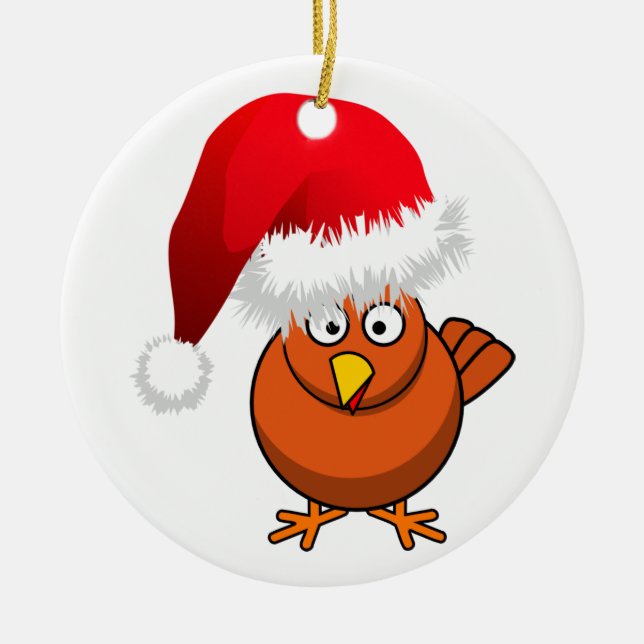 Online Julkyckling Julgransprydnad Keramik (Framsidan)