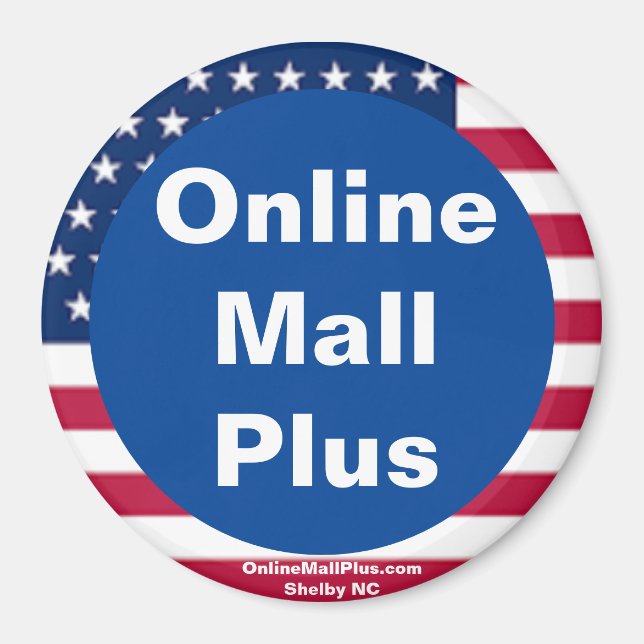 Online Mall Plus Patriotic Magnet (Framsidan)