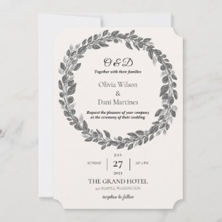 ONLINE-Monogram FÖR MALLAT WEDDING INVITATIONS Inbjudningar