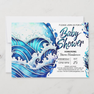 Online Nautical Vinkar Baby Shower Inbjudningar