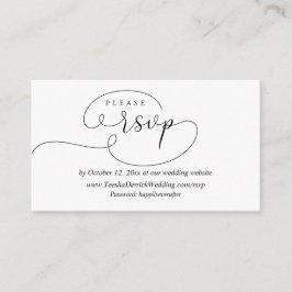 Online OSA Reply, Modern Bröllop-höljeskort Tilläggskort