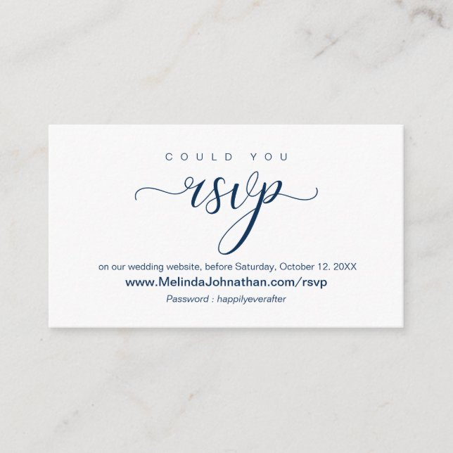 Online OSA webbplats, svar, bröllop Tilläggskort (Framsida)