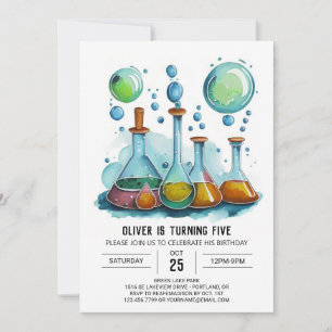 Online Pointbjörn Scientist Birthday Inbjudningar