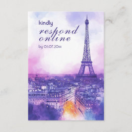 Online Reply Request Amour Éternel RSVP Card  Tilläggskort