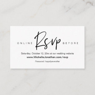 Online RSVP, Bröllopswebbplats, Lösenord, Påminnel Tilläggskort