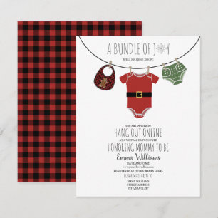 Online Santa Baby Shower Inbjudningar