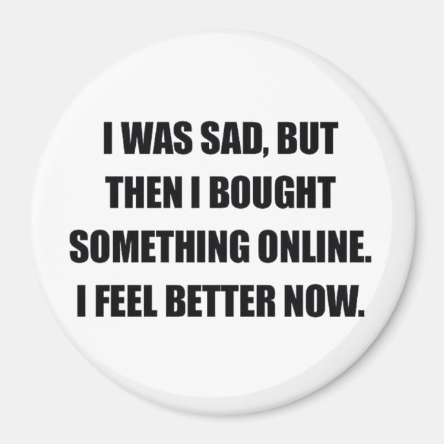Online Shopping Roligt Magnet (Framsidan)