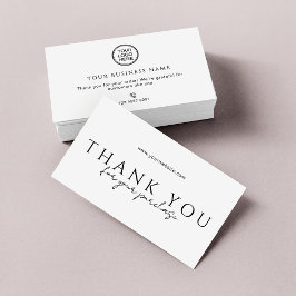 Online Store Order Packaging Thank You Inserts Visitkort