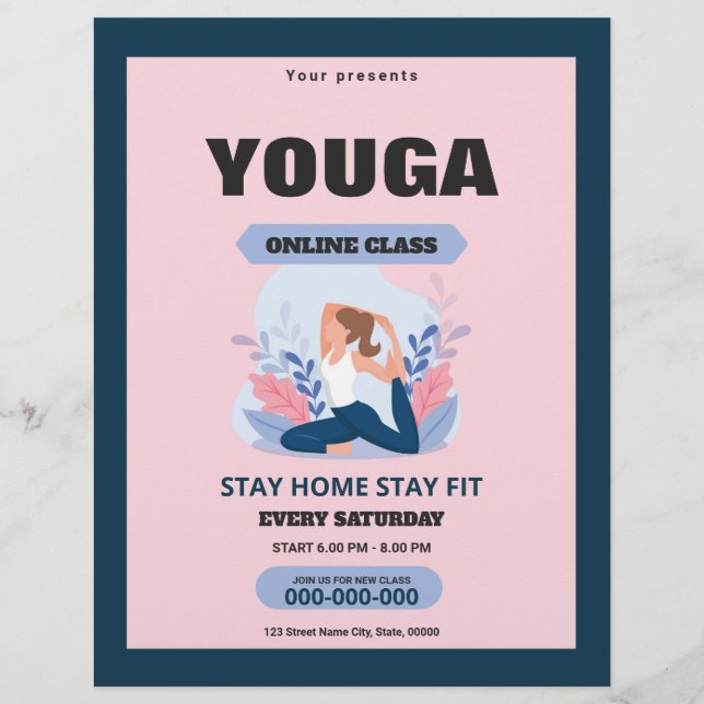Online Yoga Class Flyer (Framsidan)