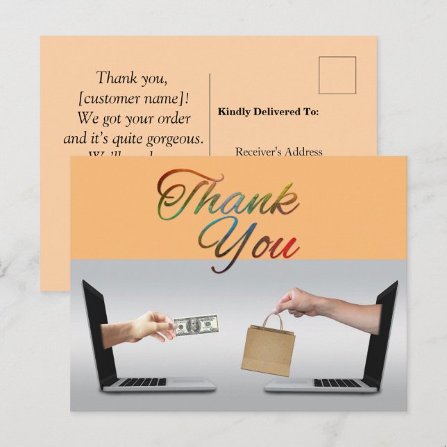 Onlinekund  vykort (Fram/baksida)