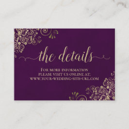 Onlinen om Lila Bröllop om Chic guld Snöre  Tilläggskort