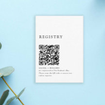 Onlinen QR-kod för det minimalistiska Bröllop Gift