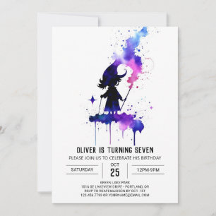 Onlinen Wizardry Birthday Inbjudningar