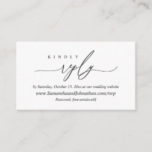 Onlinens OSA, Modern Simple Black Calligraphy Tilläggskort