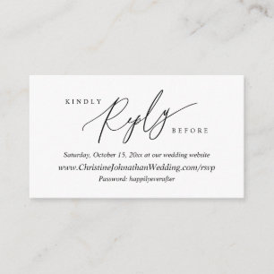 Onlinens OSA, Modern Simple Black Calligraphy Tilläggskort